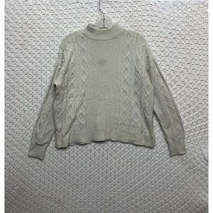 Express Sweater Woman' Small Turtleneck Cable Knit Long‎ Sleeve Pullover